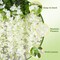 Wisteria Artificial Flowers Garland,10Pcs Total 60ft Silk Fake White Wisteria Flowers Hanging for Home Garden Wedding Arch Party Indoor Outdoor Decor